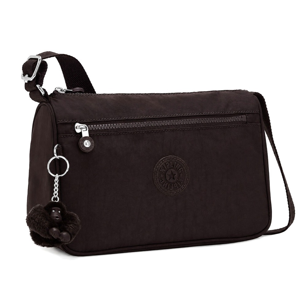 Kipling Callie Crossbody Shoulder Bag Nylon Polyamide Dark Brown Unisex HB6490